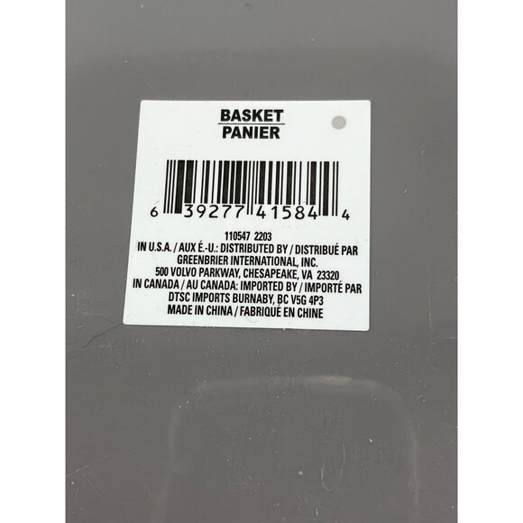 Set Of 2 Gray Plastic Storage Baskets With White Handles 79b - Picture 5 of 6